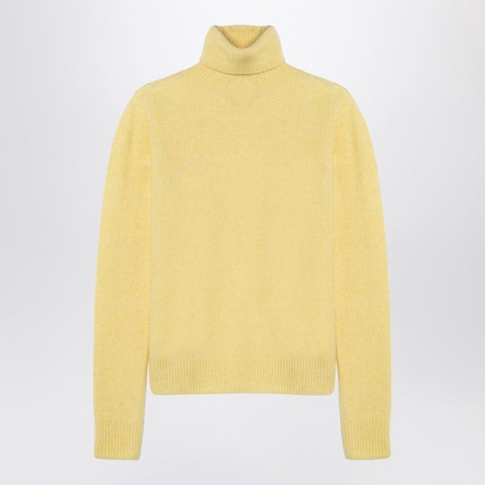 Yellow Cashmere-blend Turtleneck Sweater