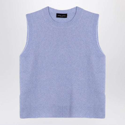Light Blue Cashmere Blend Waistcoat