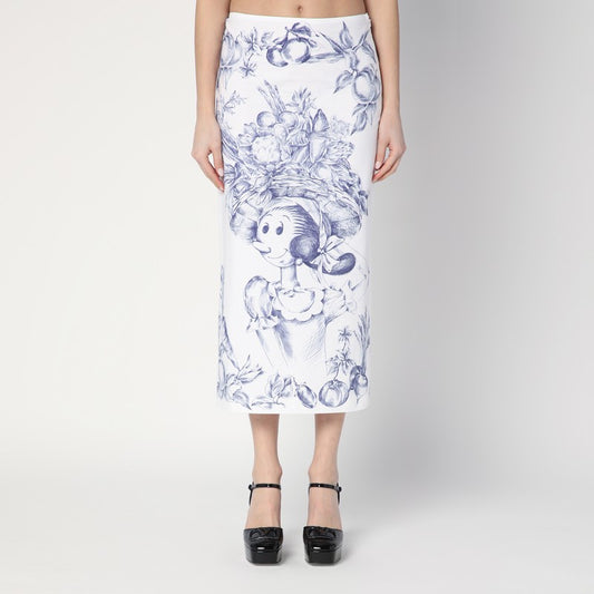 Longuette Skirt With Olivia Print