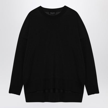 Black Wool Crew-neck Sweater