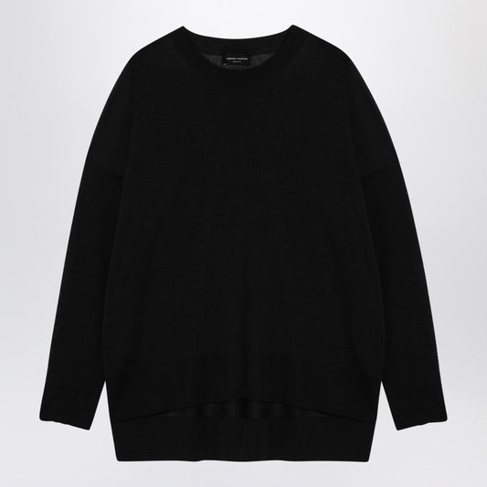 Black Wool Crew-neck Sweater