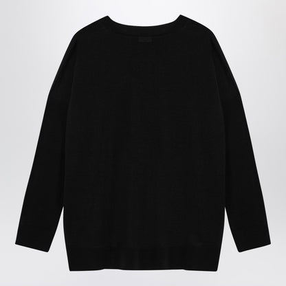 Black Wool Crew-neck Sweater