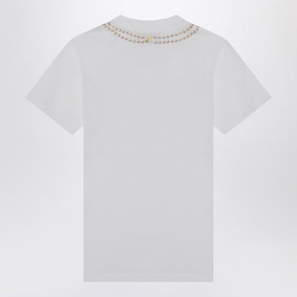 White Moschino Breakfast T-shirt