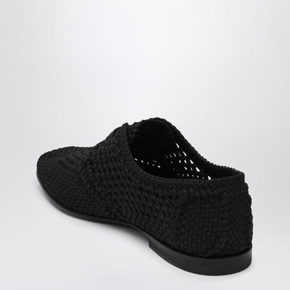 Black Woven Fabric Derby