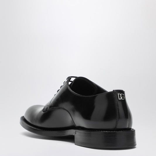 Black leather Derby shoes