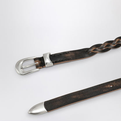 Vintage Black Braided Belt