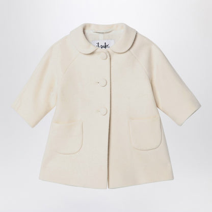 White Wool Blend Coat