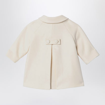 White Wool Blend Coat