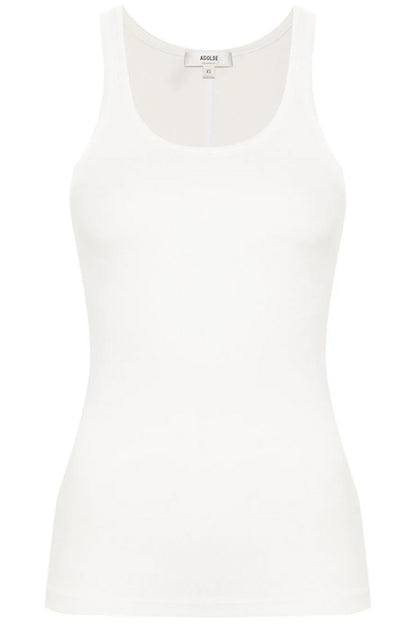 Sleeveless Ribbed-Knit Top