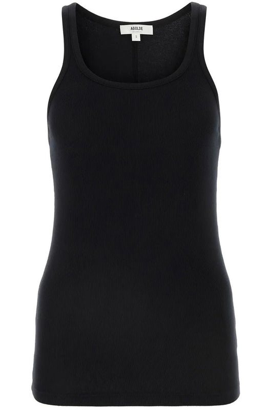 Sleeveless Ribbed-Knit Top