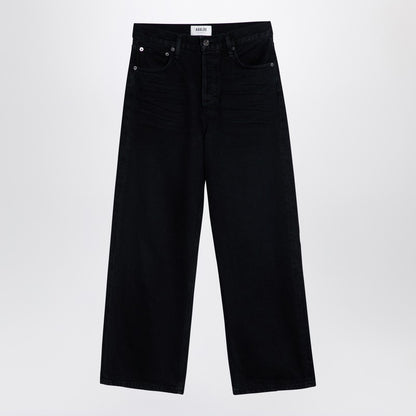 Wide Black Jeans In Organic Denim