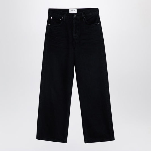 Wide Black Jeans In Organic Denim