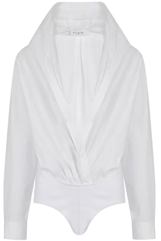 Hooded Body Shirt In Cotton Poplin