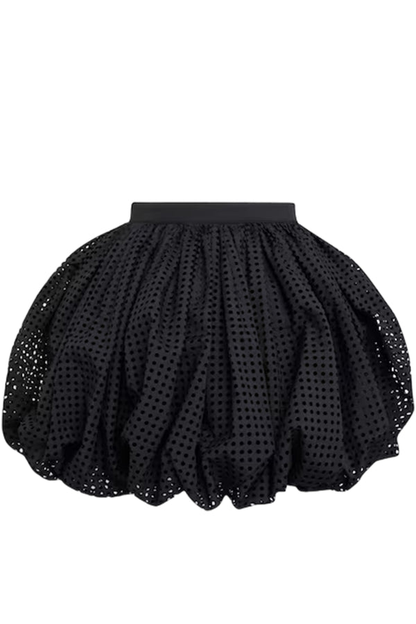 Bubble Skirt In Perforated Poplin