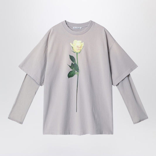 Light grey layered structure T-shirt