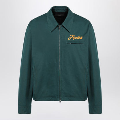 Green Zipped Jacket With Logo