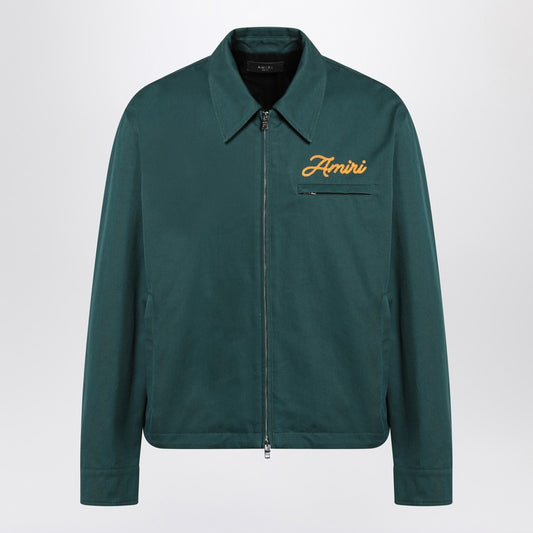 Green Zipped Jacket With Logo