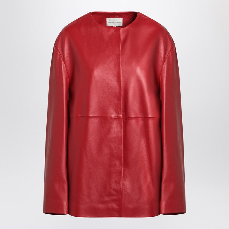 Red Atalia Leather Jacket