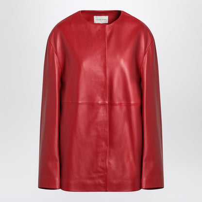 Red Atalia Leather Jacket