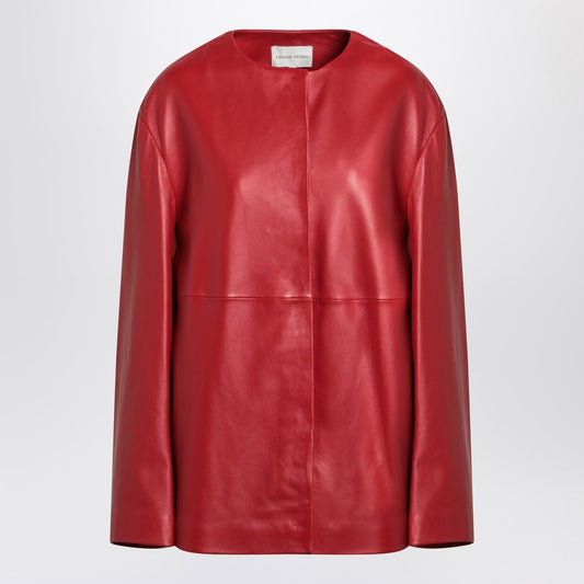 Red Atalia Leather Jacket