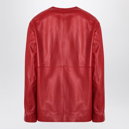 Red Atalia Leather Jacket