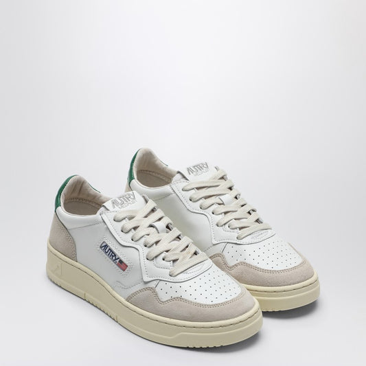 Medalist Sneakers In White/green Leather And Suede