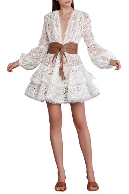 ADELE MINI RUFFLE DRESS