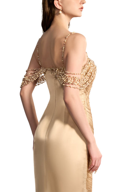 AMANDA FLOW PEARL DRESS
