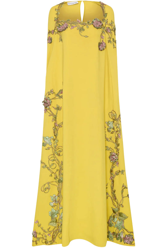 ART NOUVEAU THREADWORK CAFTAN DRESS