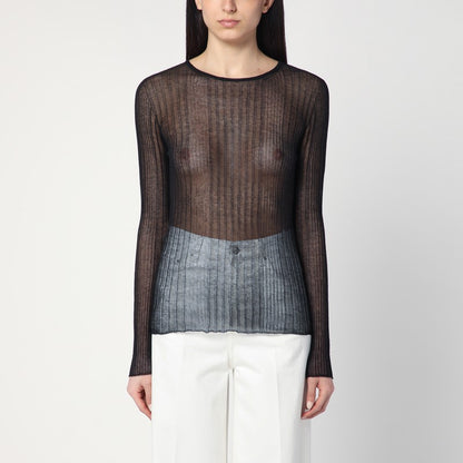 Semi-transparent Black Sweater