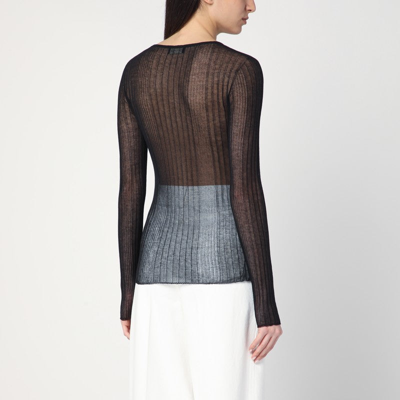 Semi-transparent Black Sweater