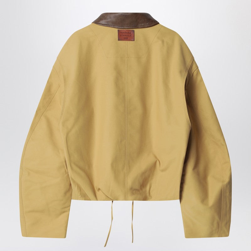 Twill bomber jacket Sand beige
