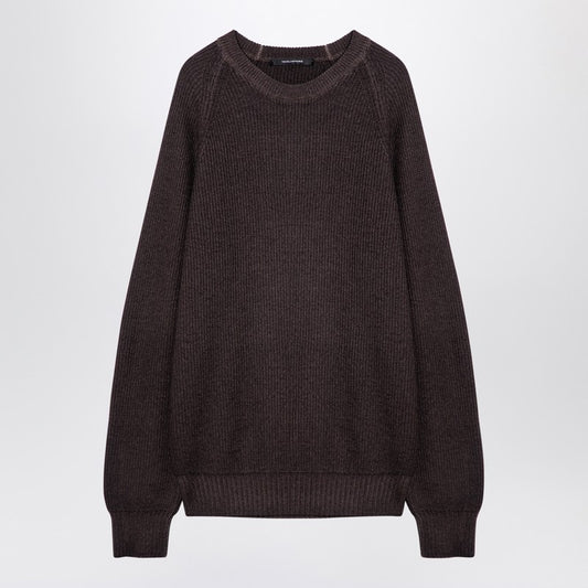 Brown Virgin Wool Pullover