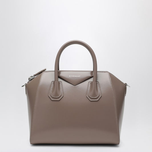 Small Antigona bag in taupe leather