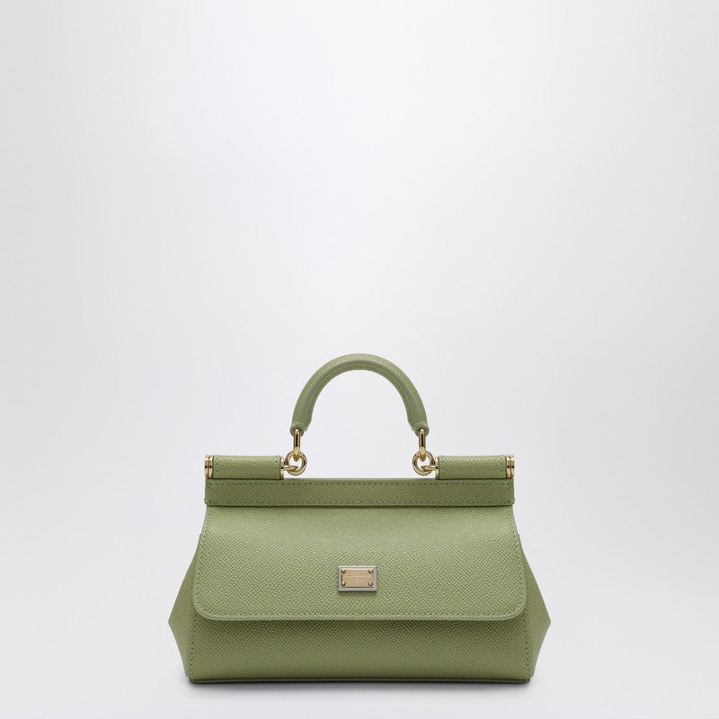 Sicily small top handle bag in sage green