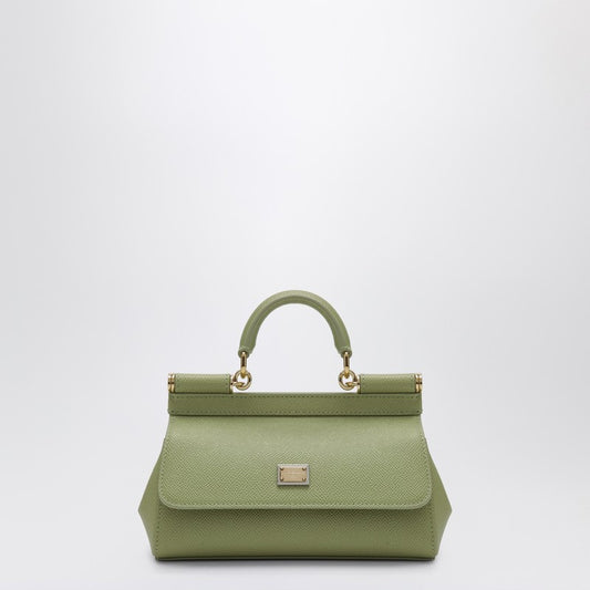 Sicily small top handle bag in sage green