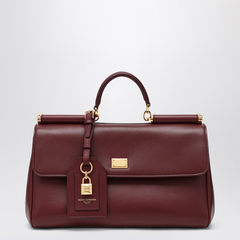 My Sicily handbag in burgundy leather