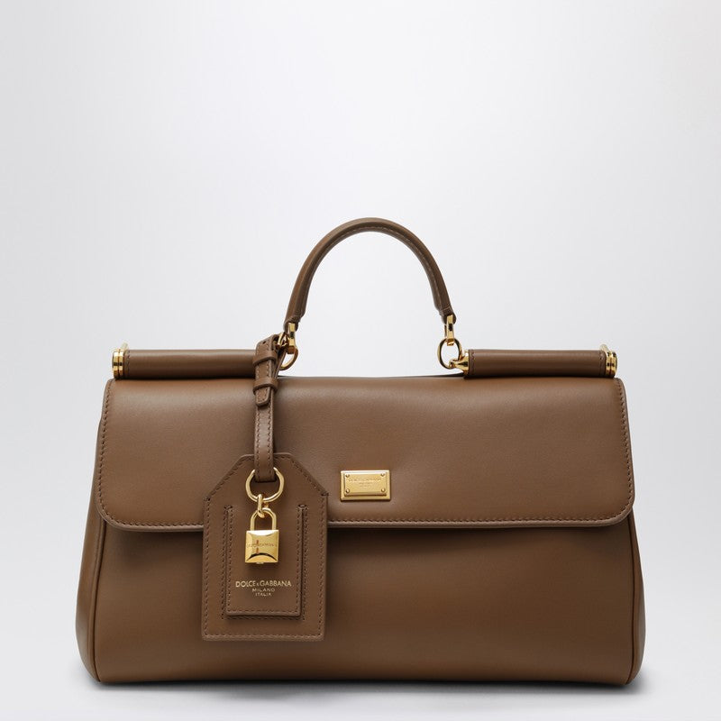 My Sicily top handle bag in caramel leather