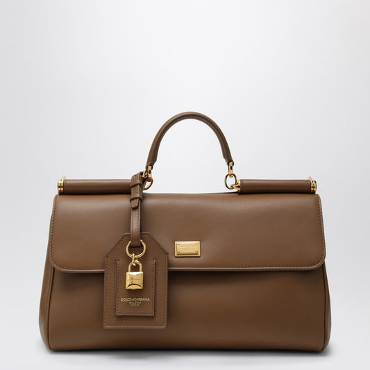 My Sicily top handle bag in caramel leather