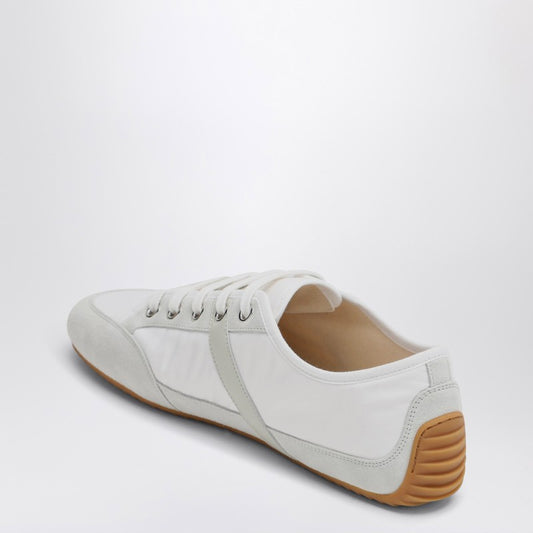 White Silm sneakers in nylon and suede