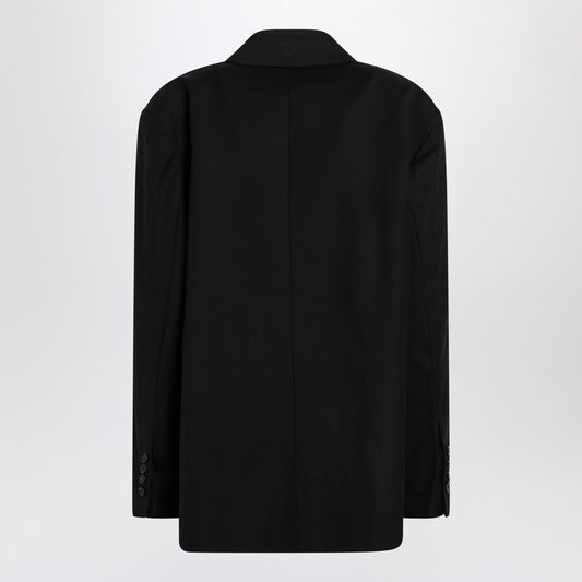Black oversized single-breasted Gelso jacket