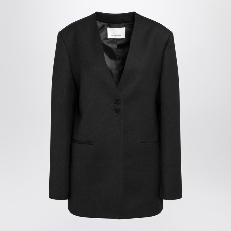 Winsen black wool-blend jacket