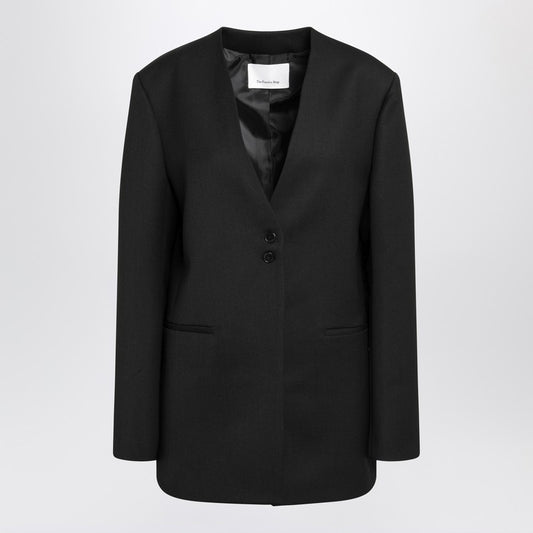 Winsen black wool-blend jacket