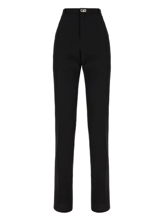 2G CLIP DECORATED WOOL TAILORED PANTS