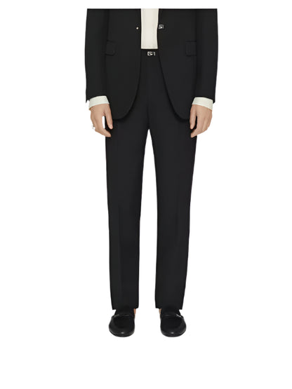 2G CLIP DECORATED WOOL TAILORED PANTS