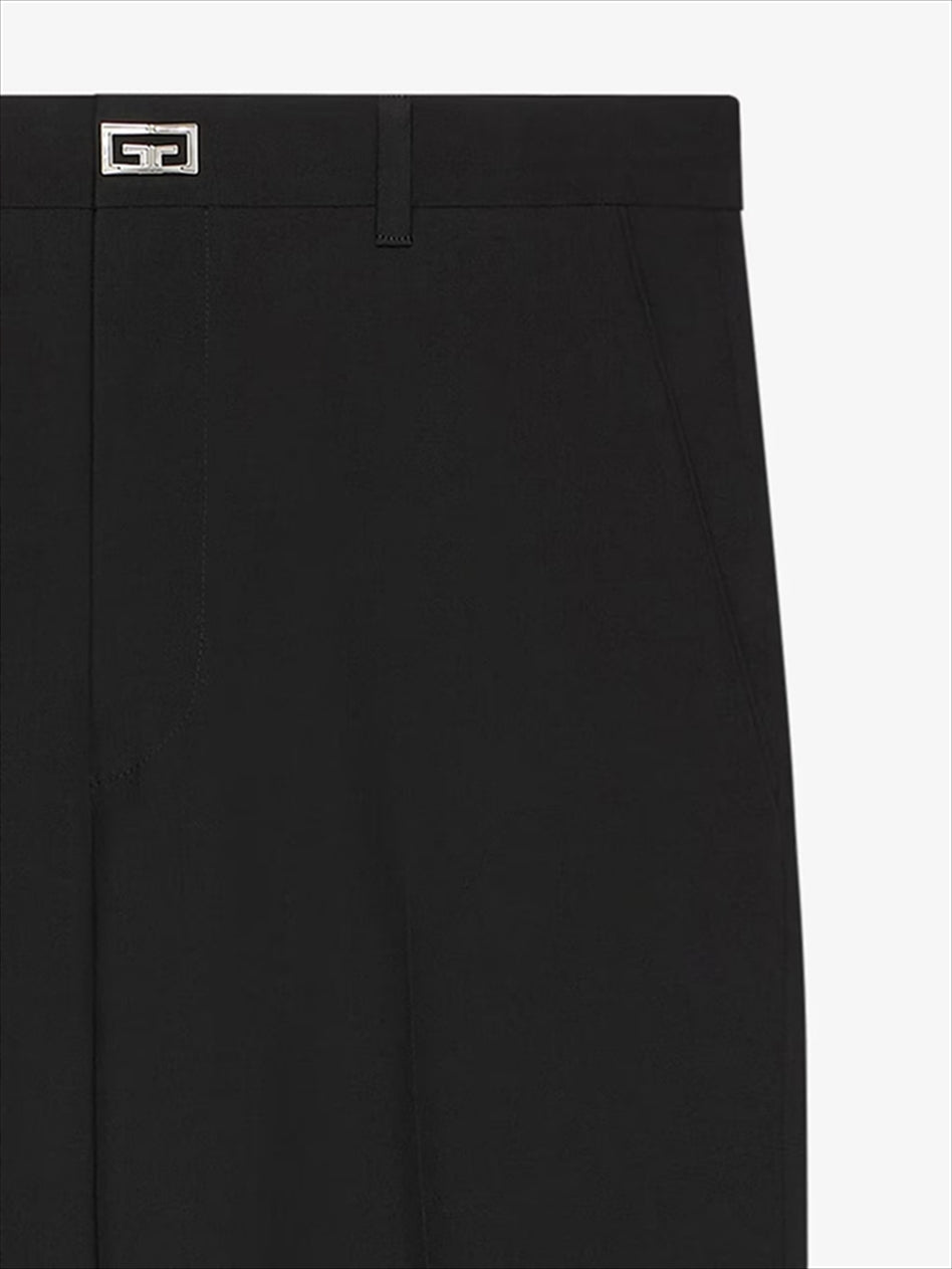 2G CLIP DECORATED WOOL TAILORED PANTS