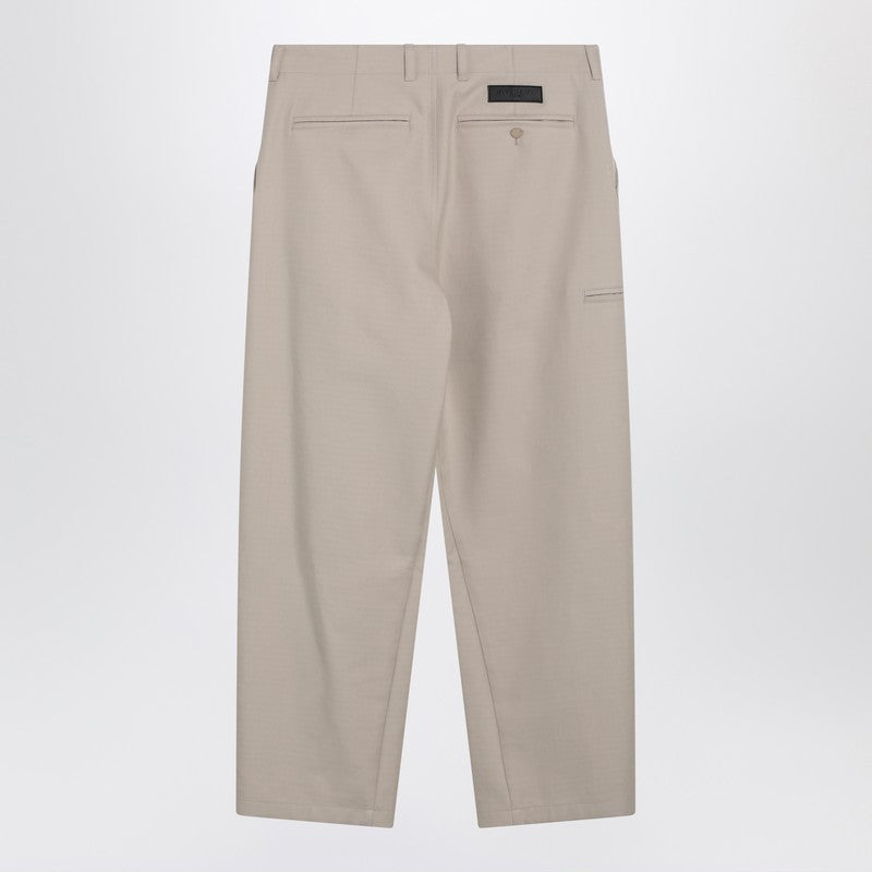 Beige cotton trousers