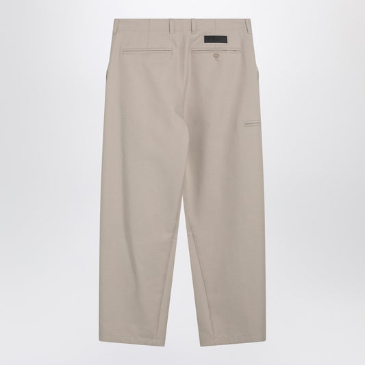 Beige cotton trousers