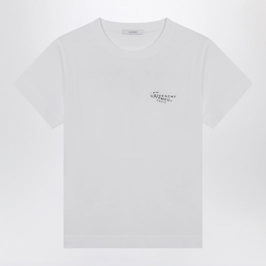 White cotton T-shirt with logo print
