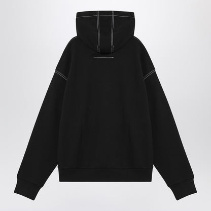 4G Black Cotton Hoodie